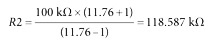 choosing resistor value R1 and R2 equation 2